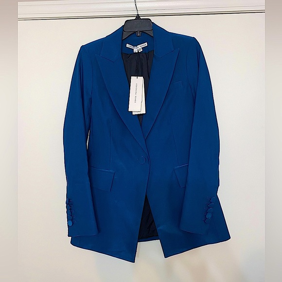 VERONICA BEARD NWT Dickey Jacket Tall & Lean Cerulean Size 4 - Picture 3 of 10